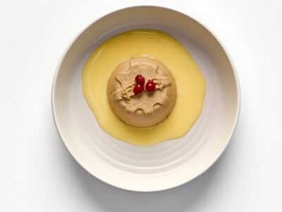 plum pudding in a bowl