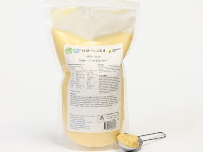 white sauce in resealable pouch