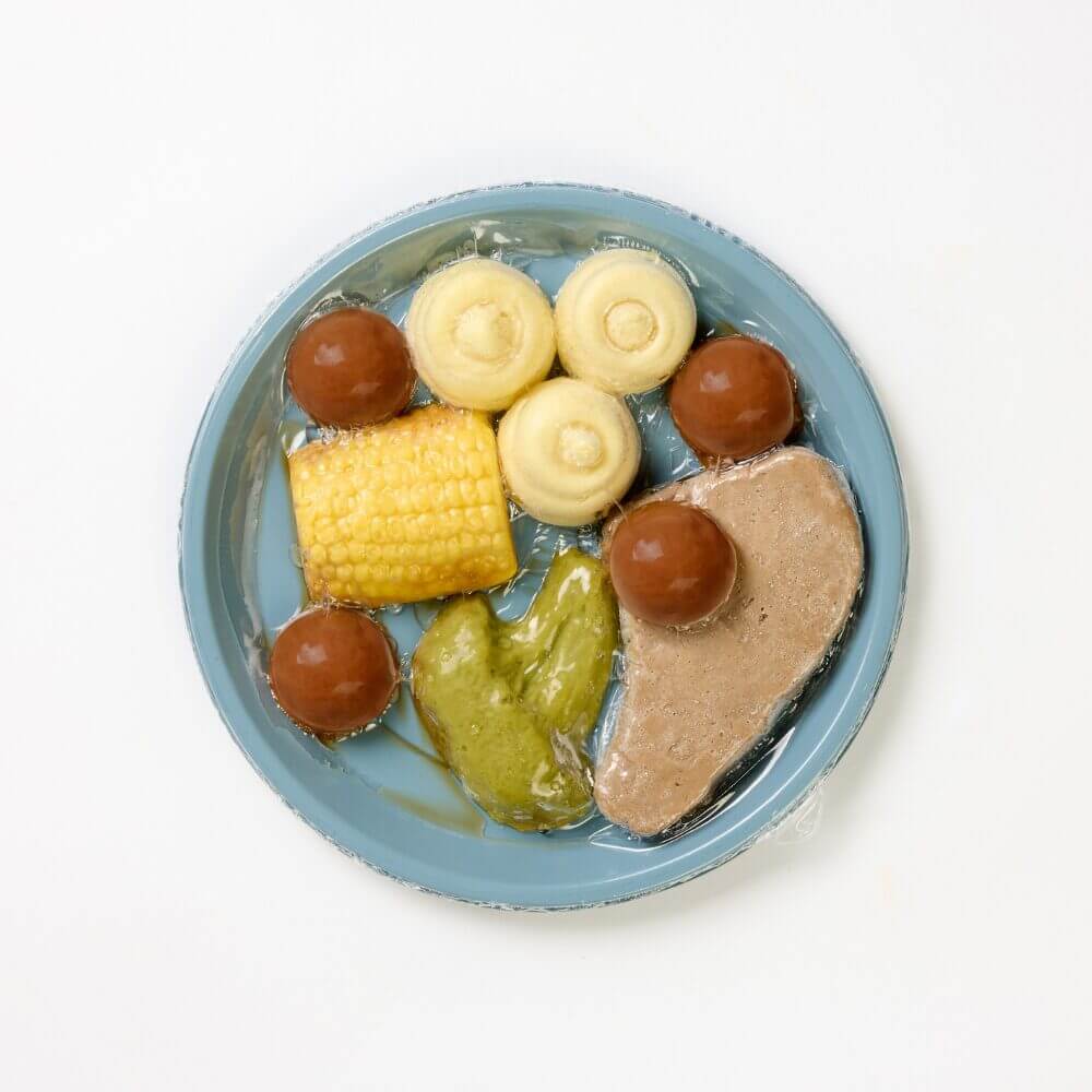 Lamb Chop with Corn, Broccoli, Mashed Potato & Classic Gravy - Pureed - Image 3